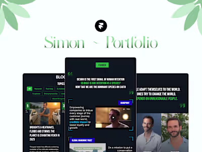 Portfolio Website for Simon in Framer