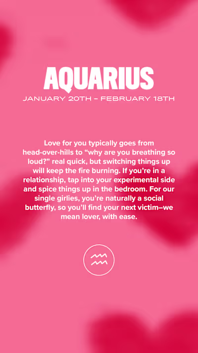 Monthly Horoscope Example - Fashion Nova IG Stories