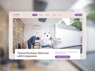 Story-Driven Website Design for Aura Anesthesia Clinic
