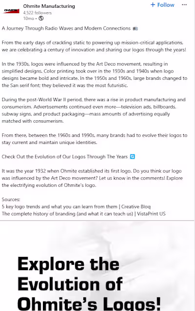 LinkedIn Post: Evolution of Logos