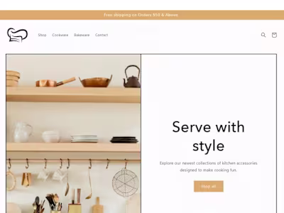 Gourmetware Website Mockup