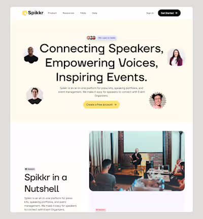 Spikkr: Reimagining the Speaker's Digital Presence