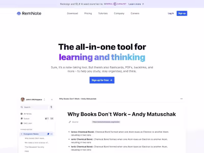 Digital Notebook Website (Webflow)