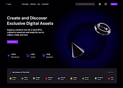 Lustre - A NFT Marketplace | lustre0nft.framer.website :: 