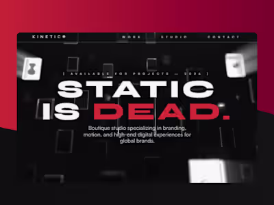 KINETIC® Studio - Framer Web Design