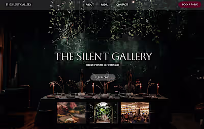 Working on a restaurant concept - The Silent Gallery. I am s...