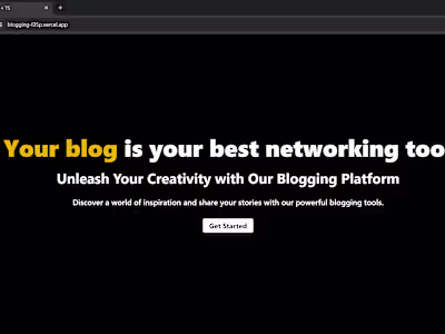 Blogging Website