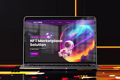 NFTVERSE No-code Landing page redesign