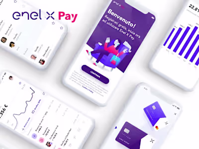 Enel X Pay, Bank App Website | UX UI