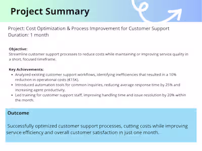 Process Improvement for Customer Support