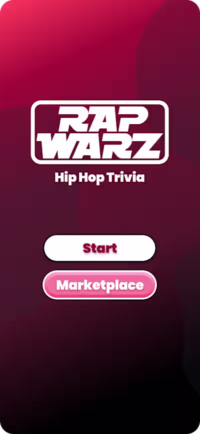 Hip-Hop Trivia Game UI Design