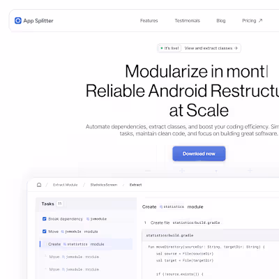 App Splitter: Code Modularisation tool