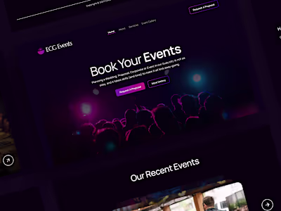 ECG Events Organizers - Full UI UX Landing Page Redesign Pt.02