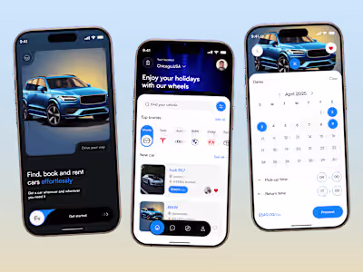 AI Car Rental Mobile App Design