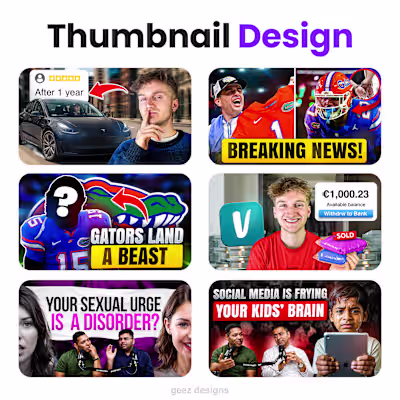 YouTube Thumbnail Design for my Clients