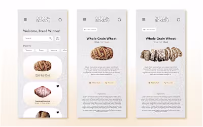 [UX Design] Bliss Bakery