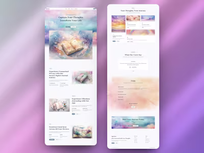 Digital Journal Landing Page Design and Development