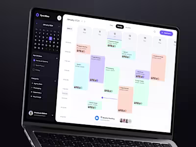 UX UI Designer - SaaS - SyncWise Calendar