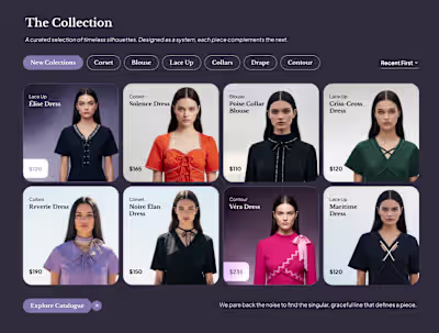 The Collection section with this featured items and simple f...