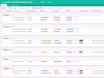 Content Repurposing Hub - Airtable