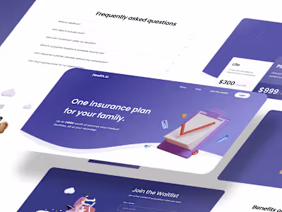 Landing page design for Healthcare Startup