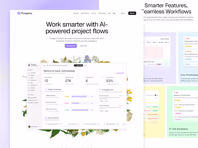 Flowgenix AI Startup Website Design