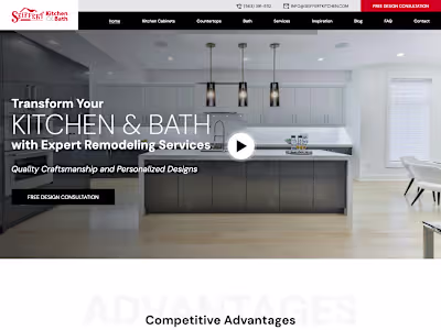 Website Design for Kitchen & Bath Remodelling Services