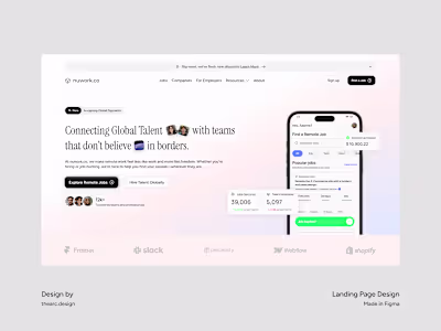 Landing Page Design for Nuwork