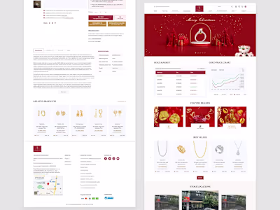 Figma to HTML: Herzt Diamond - Gold and silver jewelry website