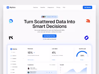 Alytics — SaaS Landing page