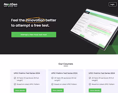 NextGenUPSC website design : Behance