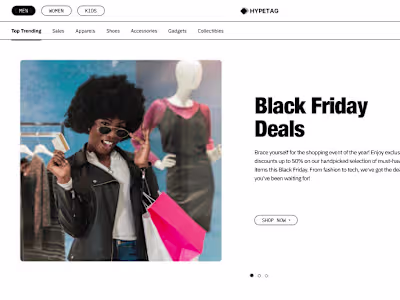 Hypetag E-commerce store