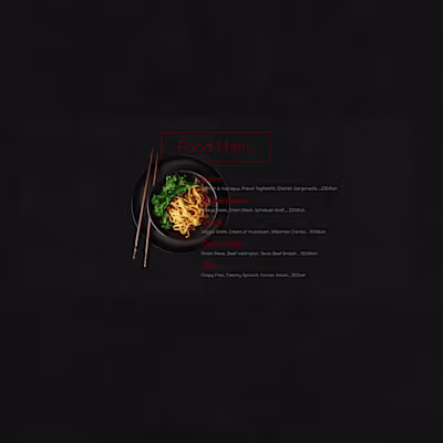 Static Website for restaurant