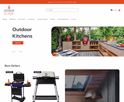 E-Commerce Design - Outdoor Kitchens & BBQs by G.K.