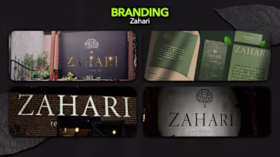 Zahari Restaurant Bar Branding