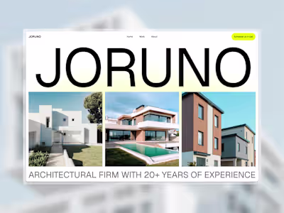 Website Design for Modern Architecture