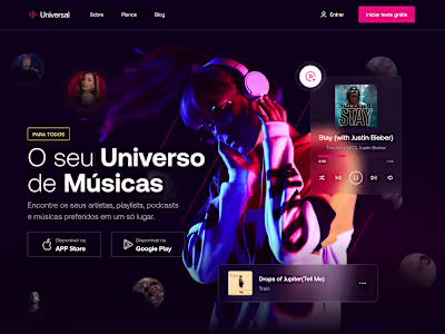 Universal - Music Landing Page
