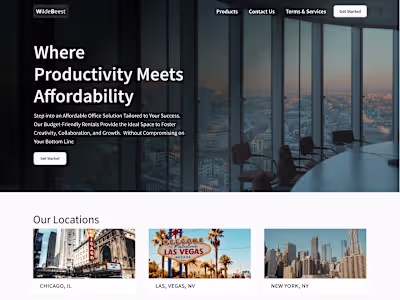 Wildebeest - Office rental concept design