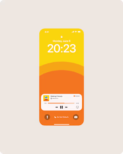 UI Design - ios activity widgets