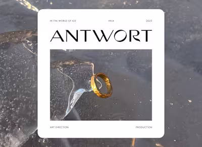 ANTWORT | Art Direction, Design, Production : Behance