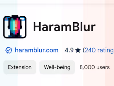 HaramBlur: AI-Powered Browser extension with 8000+ users
