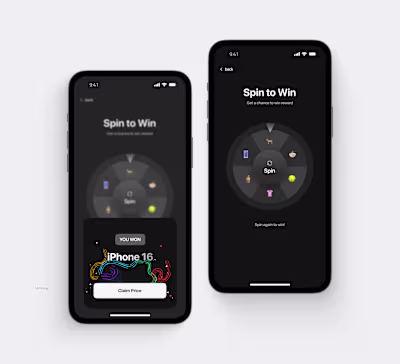 Spinning Wheel UI Design