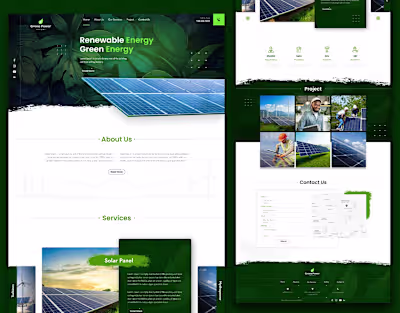 Solar Energy Panel Brand Identity Website landing page
