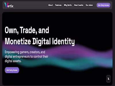 Vertix: Decentralized Digital Asset Marketplace