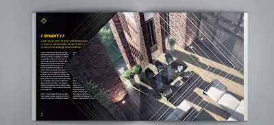 Catalog design for a real estate developer