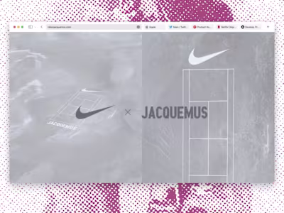 Nike x Jacquemus landing page