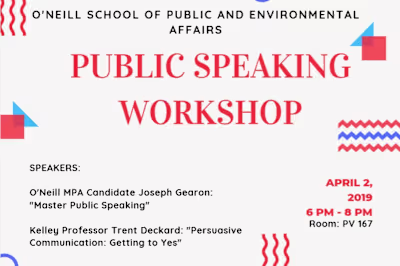 Public Speaking Workshop Poster