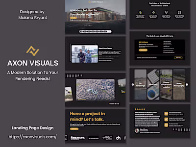 Axon Visuals Final Landing Page Design