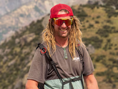 Paraglider advertising photoshoot