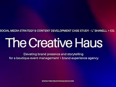 Social Media Strategy & Content Development for L' Shanell + Co.
